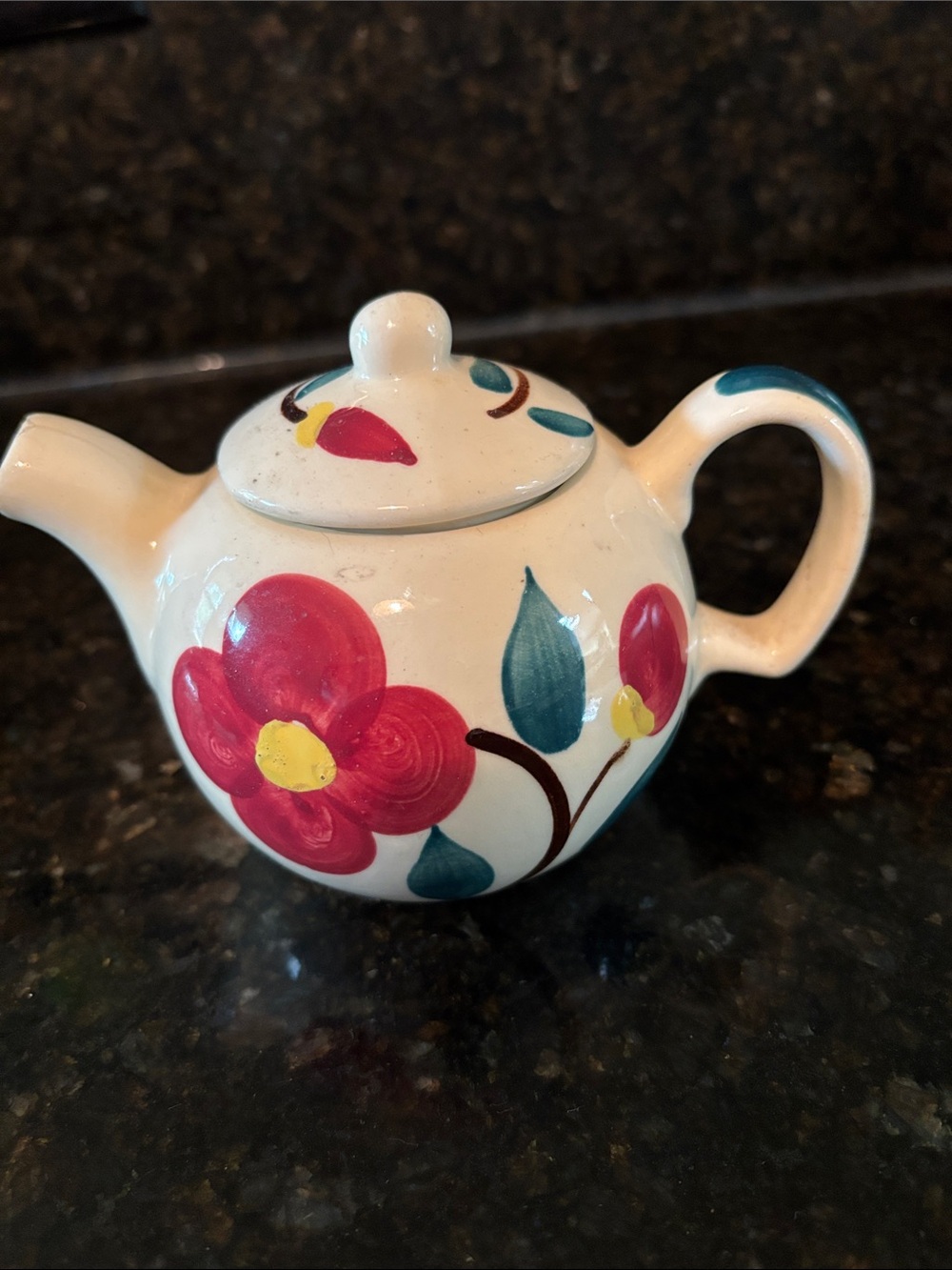 Hand-Painted Ceramic Small Teapot